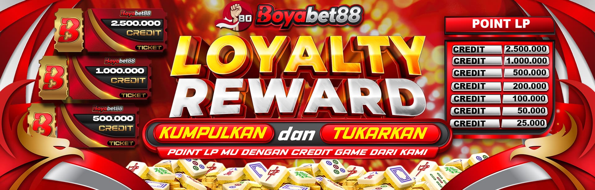 *LOYALTY REWARD BOYABET88