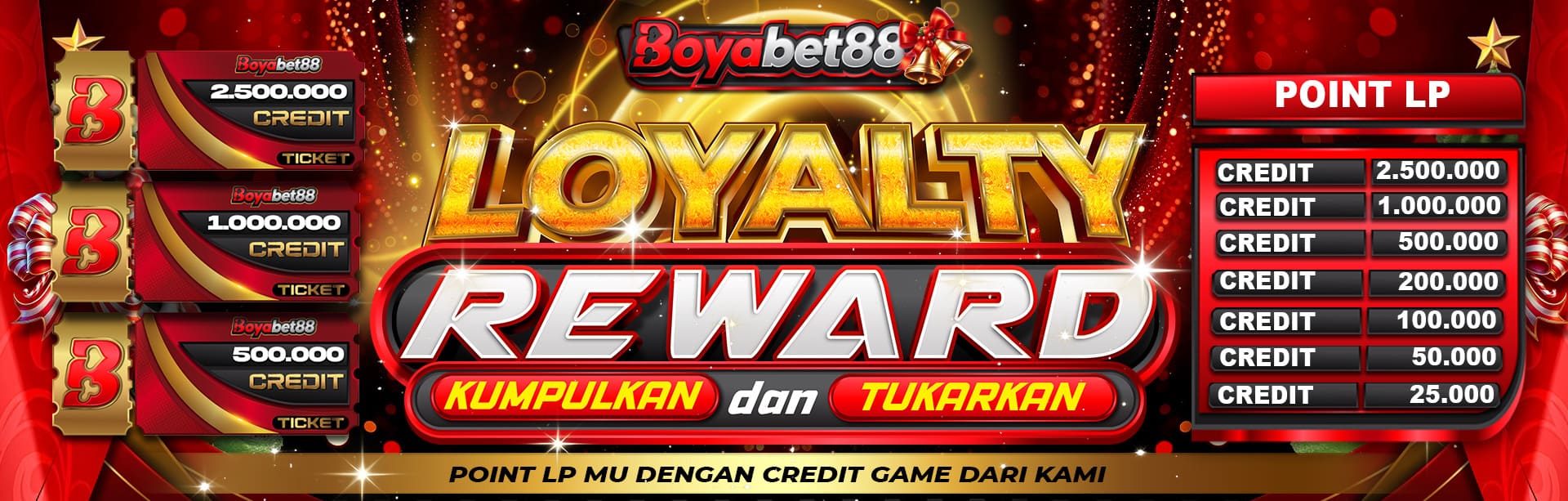 *LOYALTY REWARD BOYABET88
