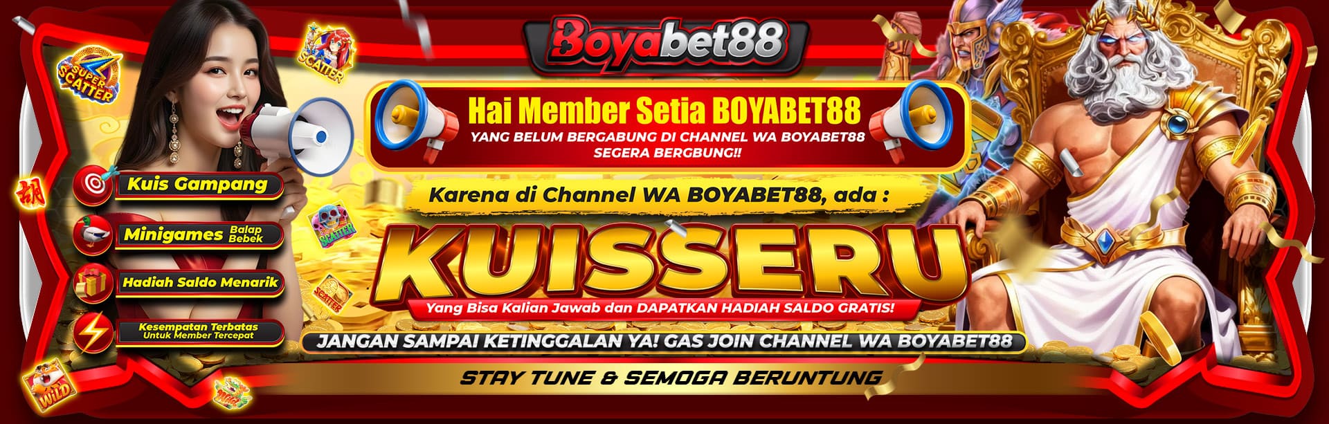 KUIS SERU BERHADIAH SALDO BOYABET88