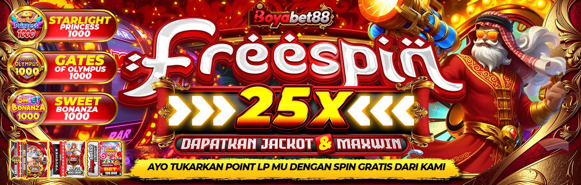 FREESPIN 25X BOYABET88