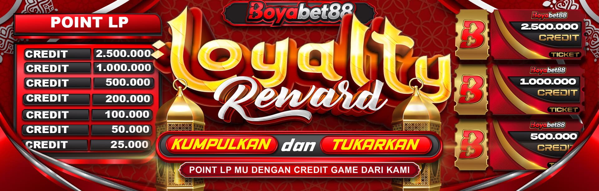 LEBARAN LOYALTY REWARD BOYABET88