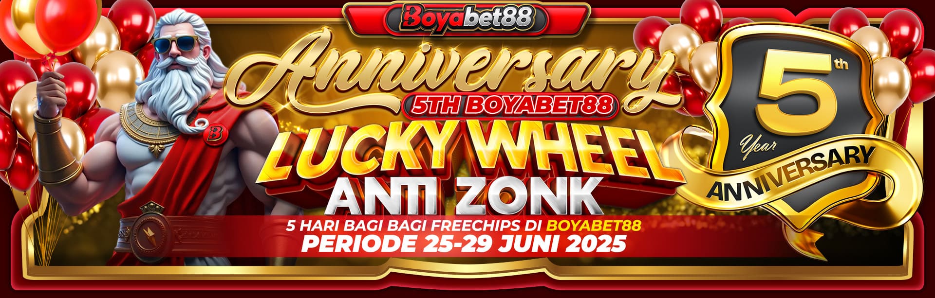 ANNIVERSARY 5 TAHUN BOYABET88