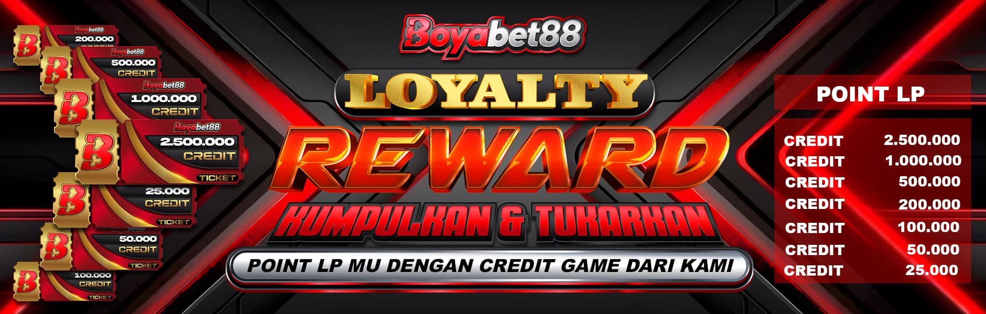 LOYALTY REWARD BOYABET88