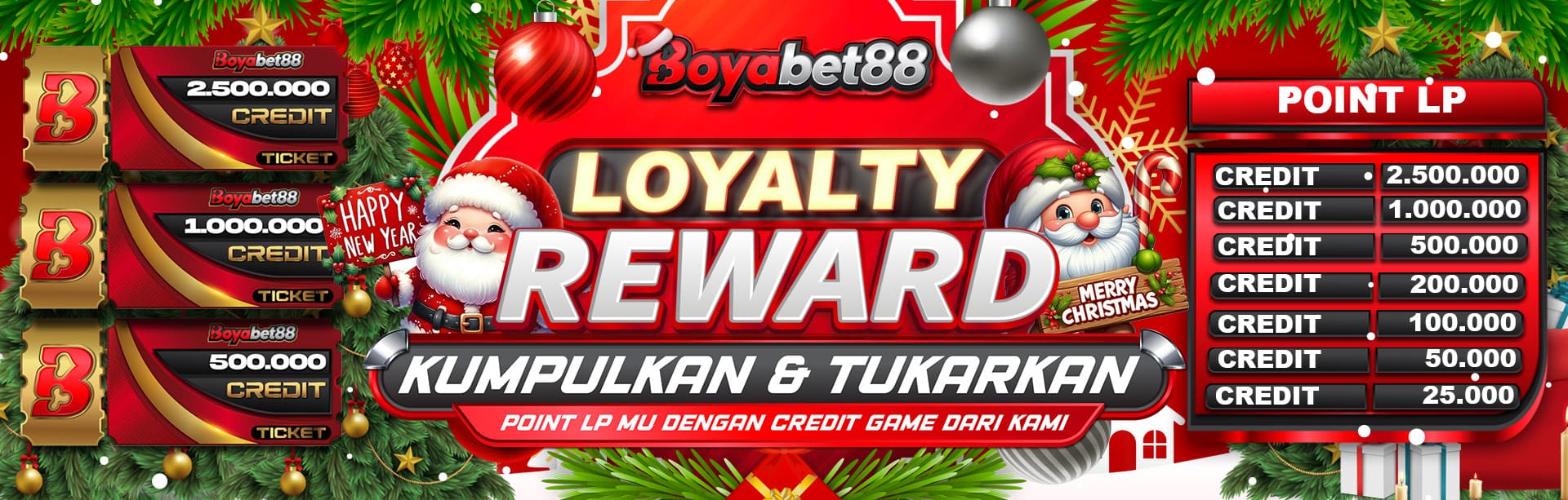 CHRISTMAS LOYALTY REWARD BOYABET88