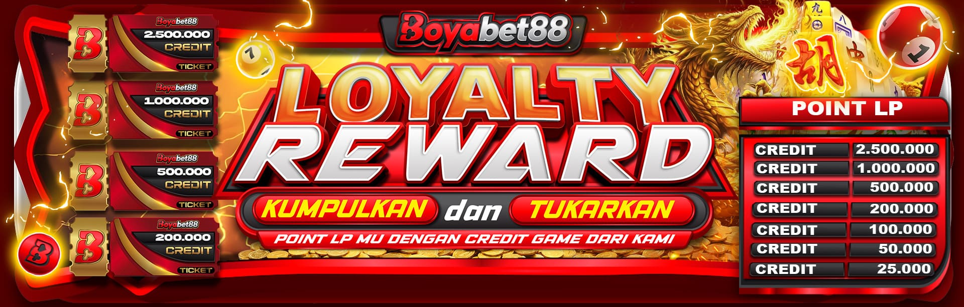 *LOYALTY REWARD BOYABET88
